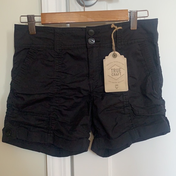 TRUE CRAFT Mid Rise Junior's Cargo Shorts - Picture 2 of 6